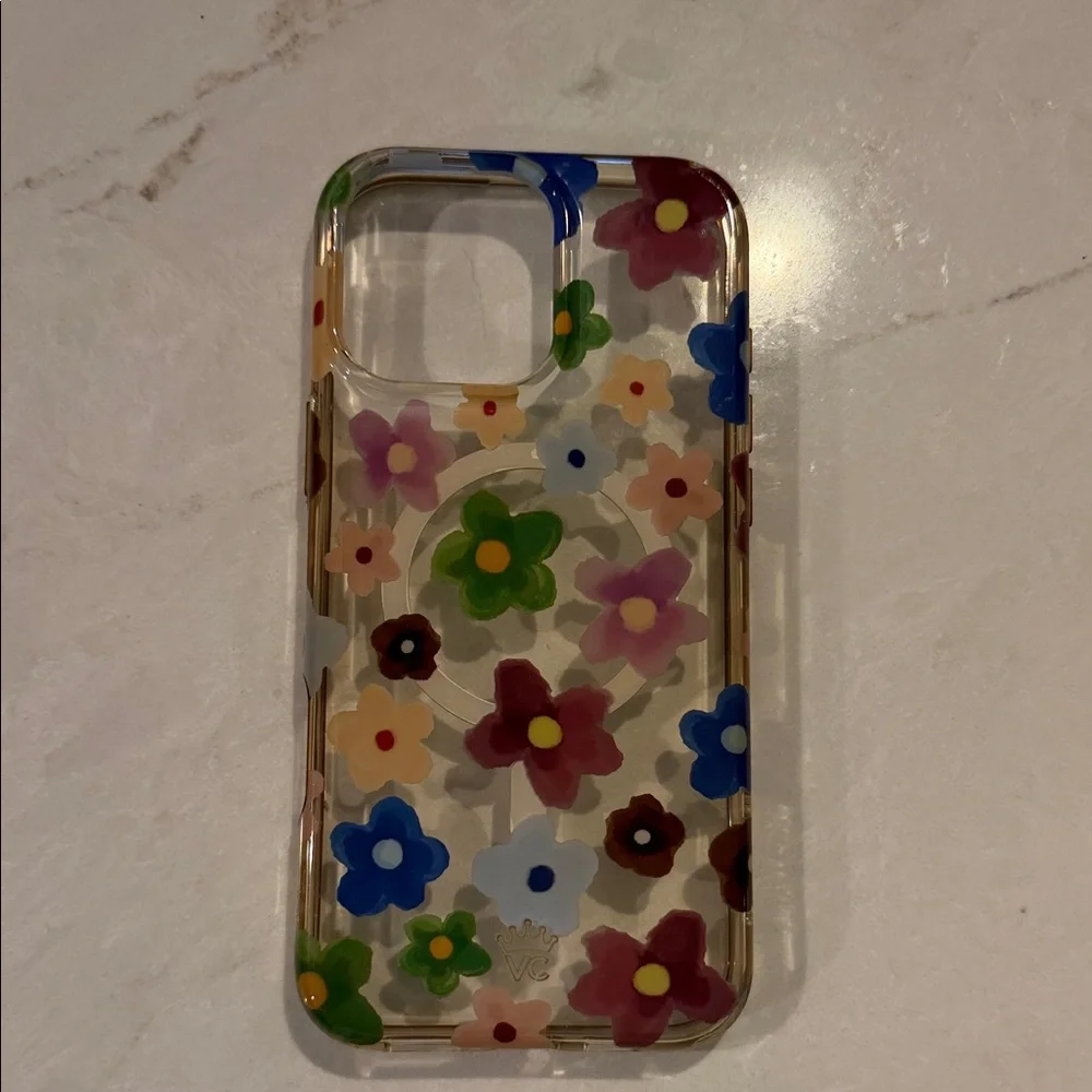Floral MagSafe Clear Phone Case with Grip - Multicolor